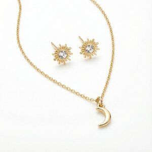 RACHEL Rachel Roy Gold Crescent Moon Necklace
